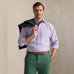 Ralph Lauren Blake Gingham Print Button Down size XL‎